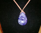 Stone Pendant - Amber - Pink - Blue - Purple