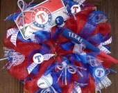 Deco Mesh TEXAS RANGERS WREATH