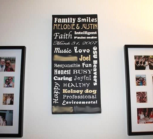 Personalized Wood Subway Art