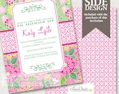 Lilly Pulitzer Inspired Invitation - Printable invite for Wedding or Baby Shower / Birthday Parties