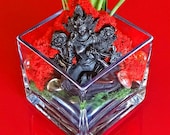 BUDDHA TARA terrarium - feng shui terrarium, sand glass terrarium, centerpiece, home decor, mothers day gift, mothers day