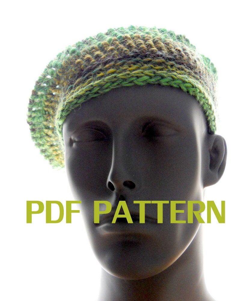 PDF Crochet Hat Pattern for The Barely Beret for men or women, Crochet Pattern, Women's Hat Pattern, Men's Hat Pattern, Instant Download