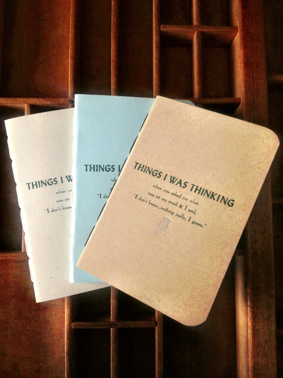 Things I Was Thinking letterpress notebook