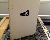 love text speak letterpress notebook