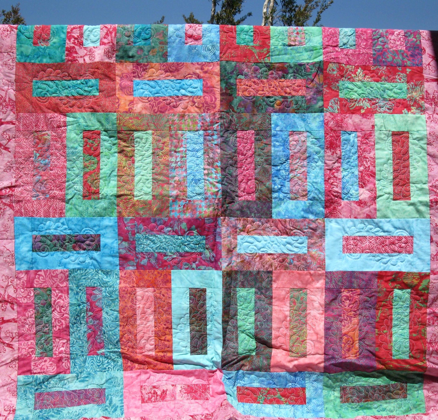 Lap Quilt - Beautiful Macaroon Batiks