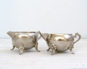 Mid century Victorian Creamers, Silver plated small pitchers, Retro kitchenware, planter, collectible, Cottage chic, Kitchen display