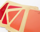 Coral Ombre Coasters...summer vacation, wood coasters, cocktails, bamboo decor