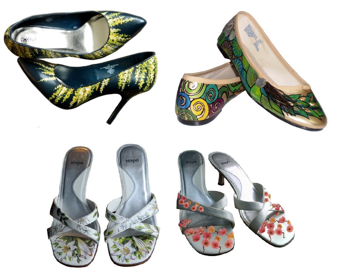 Custom Painted Heels, Floral Designs and More