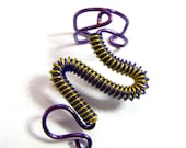 Purple And Gold Wrapped Ear Cuff