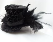 Ship Black Minizylinder Victorians Gothic Steampunk Rokoko Headdress