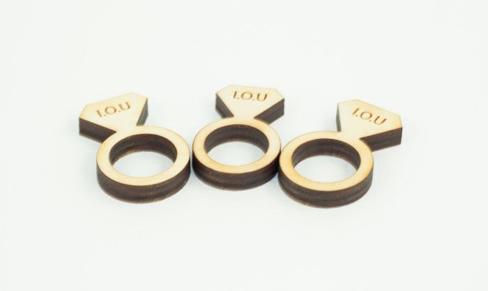 IOU Ring - Handmade - Laser Cut
