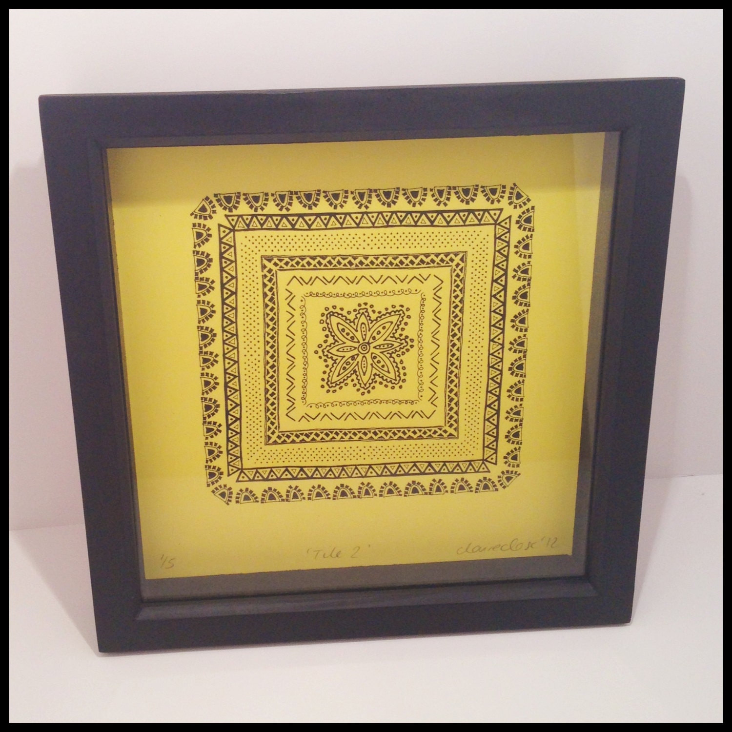 Framed Limited Edition Screenprint : Tile Design