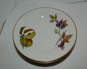 Vintage 1961 Royal Worcester EVESHAM Set 4 Bread and Butter Plates Made in England