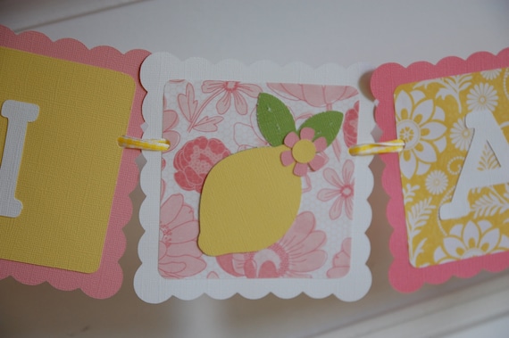 I am 1 Birthday Banner, Highchair Banner, I am 1, Pink Lemonade, Pink Lemonade Birthday, 1st Birthday Il_570xn
