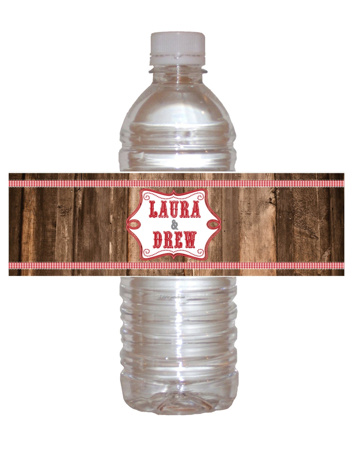 Printable Rustic BBQ Water Bottle Labels for Wedding Shower