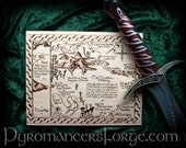 Thror's Map from Tolkien's The Hobbit Pyrography Wood Burning