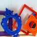 Frame Mirror Collage Funky Bright Home Decor Upcycled Painted Vintage Frames Hollywood Regency Apartment Decor Quirky Decor