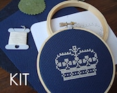 DIY Kit - Crown cross stitch