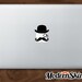 Laptop Mustache and Monocle - FREE SHIP