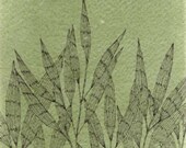 Original spring green watercolor painting modern affrodable art home decor gift under 60