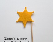 Lips on a stick KIT Sheriff's Star photobooth props