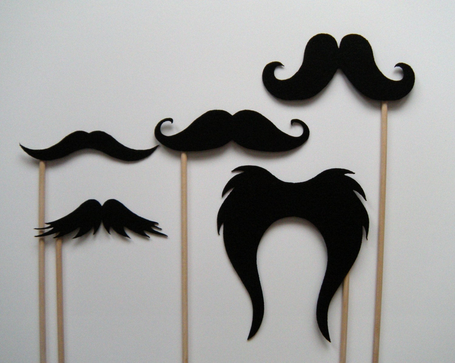 Photo booth prop Grandpas Stache mustache on a stick