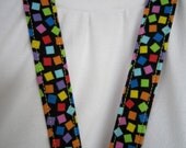 SAFETY BREAKAWAY LANYARD - Fabric id Badge Holder - Key Fob Lanyard - Eye Glasses Lanyard -Confetti