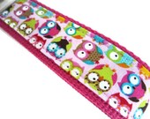 Owl FABRIC KEY FOB Wristlet / Wrist Key Chain / Key Ring / Key Fob / Key Chain / Teacher Appreciation