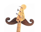 GUITAR HANGER / MUSTACHE / Wood Burned