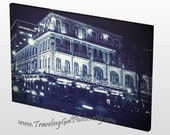 Canvas Gallery Wrap 16x20 travel photography Hotel Continental Saigon Ho Chi Minh Vietnam Graham Greene Quiet American black white wall art