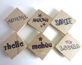 Square Stamp - Max. 1.5" square - any design - great for stamping on polymer clay- deeply etched with wood engraving - rubber stamp