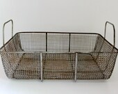 Vintage industrial metal basket