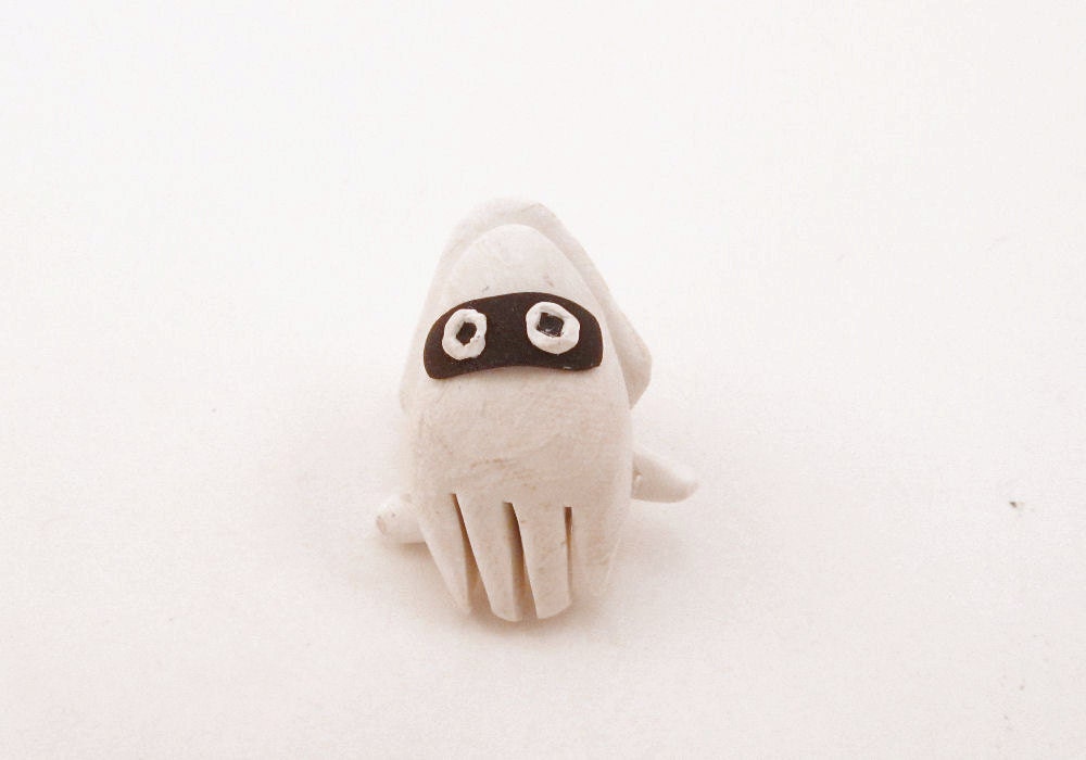 Blooper Pin, Super Mario Brios Pin, Polymer Clay Pin, OOAK