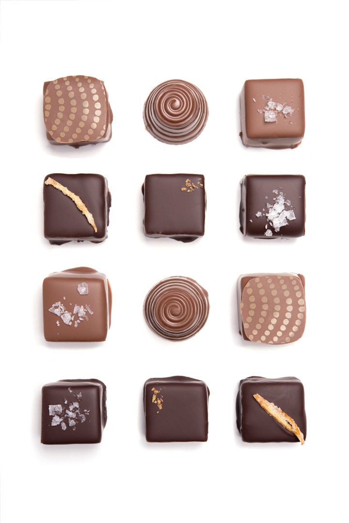 Personalized Organic and Fair Trade Chocolate Truffles or Caramel Wedding Favors Box of 4 Eco Friendly