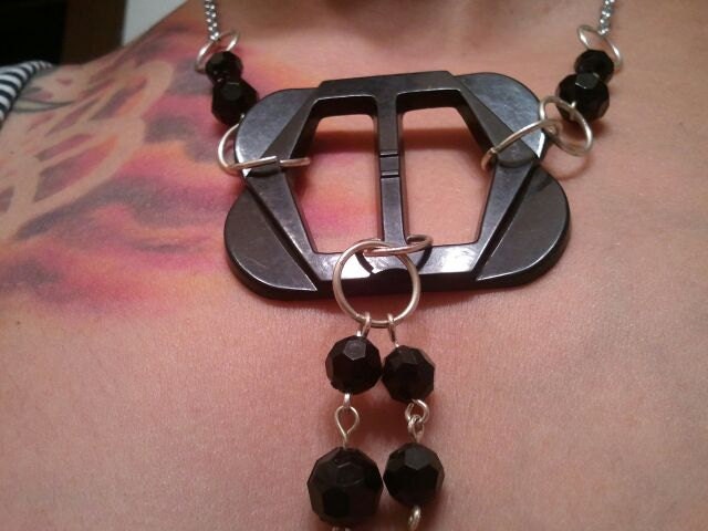 Reserved for Nene vintage buckle necklace