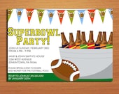 Superbowl / Football Party Invitation Cards DIY