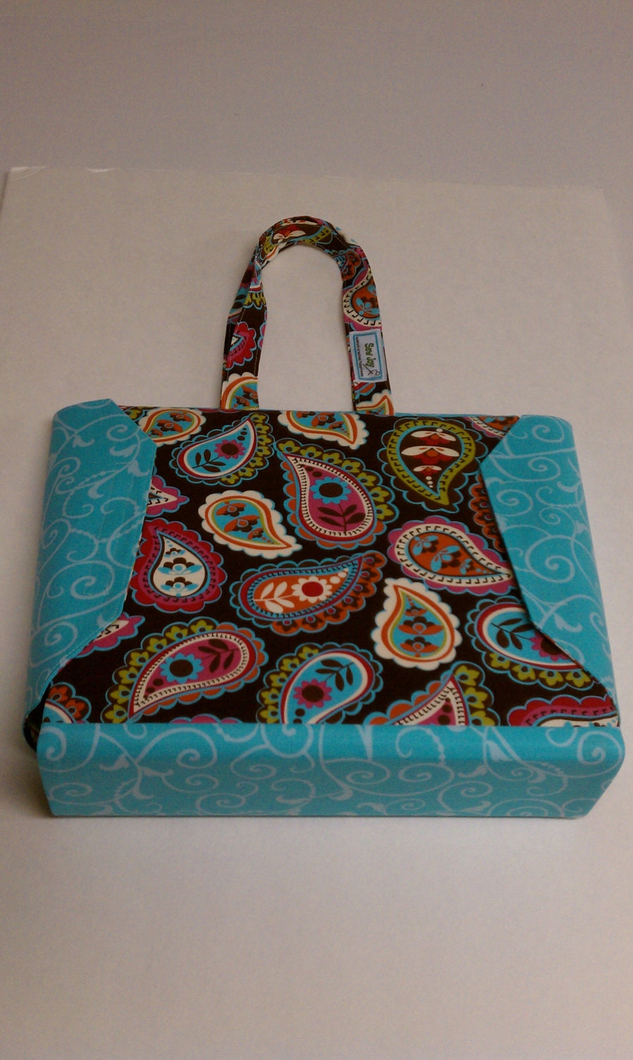 Paisley and Scrolls (Brown, Blue, Pink, Orange) - 3 Ring Fabric Binder Cover (For Coupons or General Use)