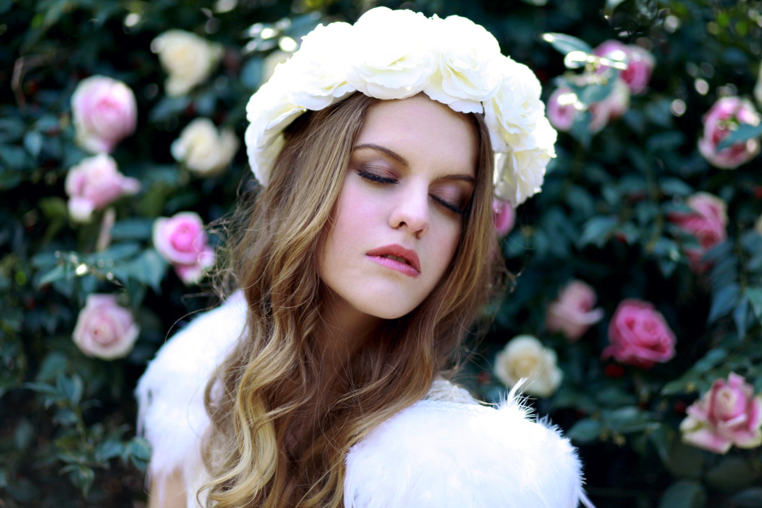 Vintage inspired flower crown