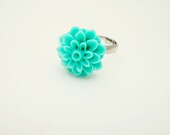 Aqua Flower Ring