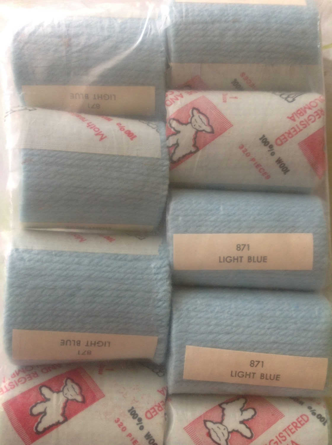 Light Blue Latch Hook Rug Yarn