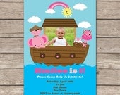 Noah's Ark Baby Shower or Birthday Personalized Printable Invitation