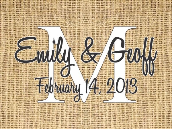 40 4" x 3" Burlap Welcome Bag/Box Labels - Wedding Stickers Printed with Your Colors Il_170x135