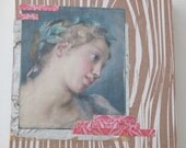 Le Sigh collage on wood block