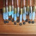 Raw Blue Crackle Quartz Crystal Bullet Necklace