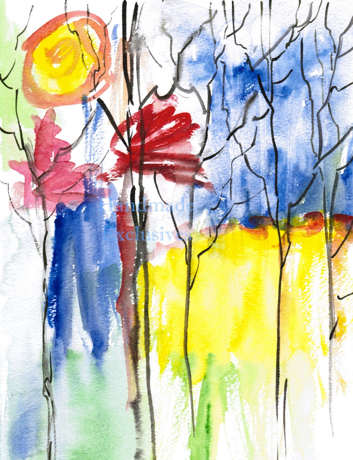 Original Watercolor Art "The last leaf"