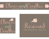 Premade Etsy Shop Set Banner / Avatar / Reserve Listing Vintage Drawn Rose with Whimsical Text Facebook Timeline / Blog Header / Custom Etsy