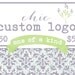 Custom Logo Design and Watermark for Photographers and Small Crafty Boutiques One of a Kind