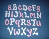 READY TO SHIP Alphabet Letter Set 6" size complete set of Painted wooden wall letters (10.00 shipping) Nursery Child Room Decor