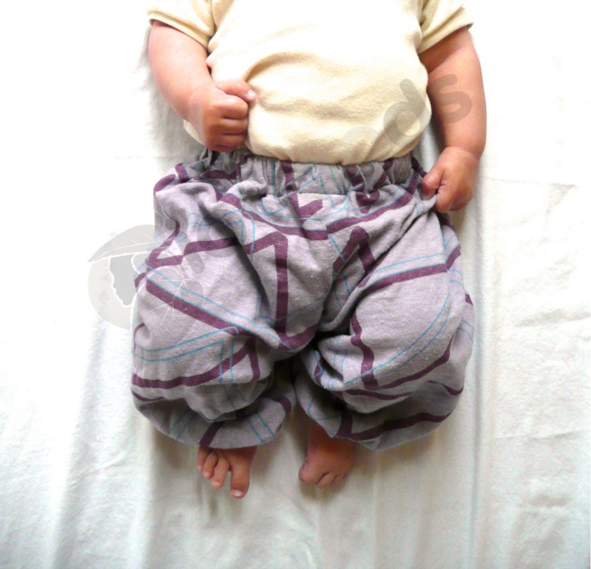 Lil' Purple "No Sweat" Pants in Hemp and Organic Cotton, for Babies