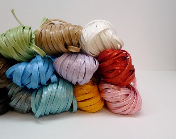 Cotton Cord, Wax Cord, Jewelry Cord, Flat Cord - mix colors
